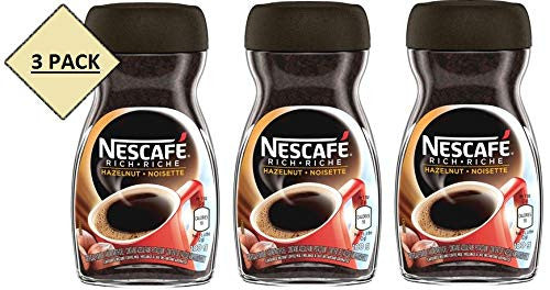 Nescafe Instant Coffee Hazelnut, 100g/3.5oz, 3-Pack {Imported from Canada}