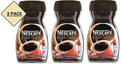 Nescafe Instant Coffee Hazelnut, 100g/3.5oz, 3-Pack {Imported from Canada}