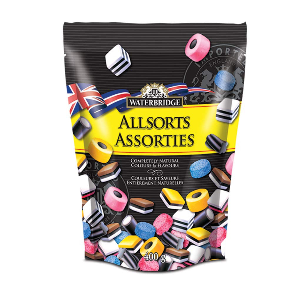 Waterbridge Allsorts Licorice Pouch 400g/14.1 oz.,  {Imported from Canada}