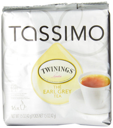 Twinings Earl Grey Tea, 16-Count T-Discs for Tassimo Coffeemakers (Pack of 2) {Imported from Canada}
