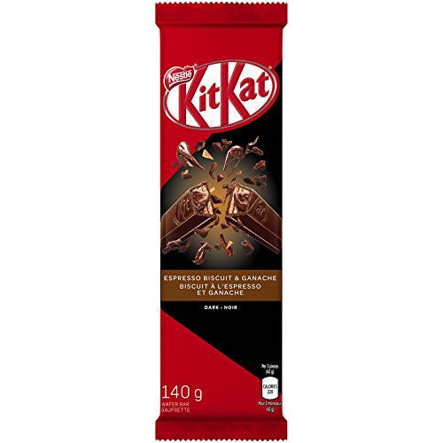 Kit Kat Nestle Espresso Biscuit & Ganache Chocolate Bar, 140g/4.9oz., 12ct {Canadian}