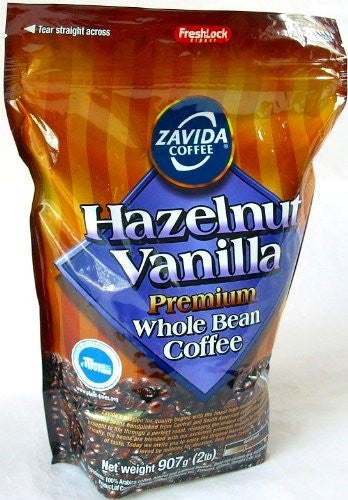 Zavida Hazelnut Vanilla Whole Bean Coffee, 907g/32 oz., {Imported from Canada}