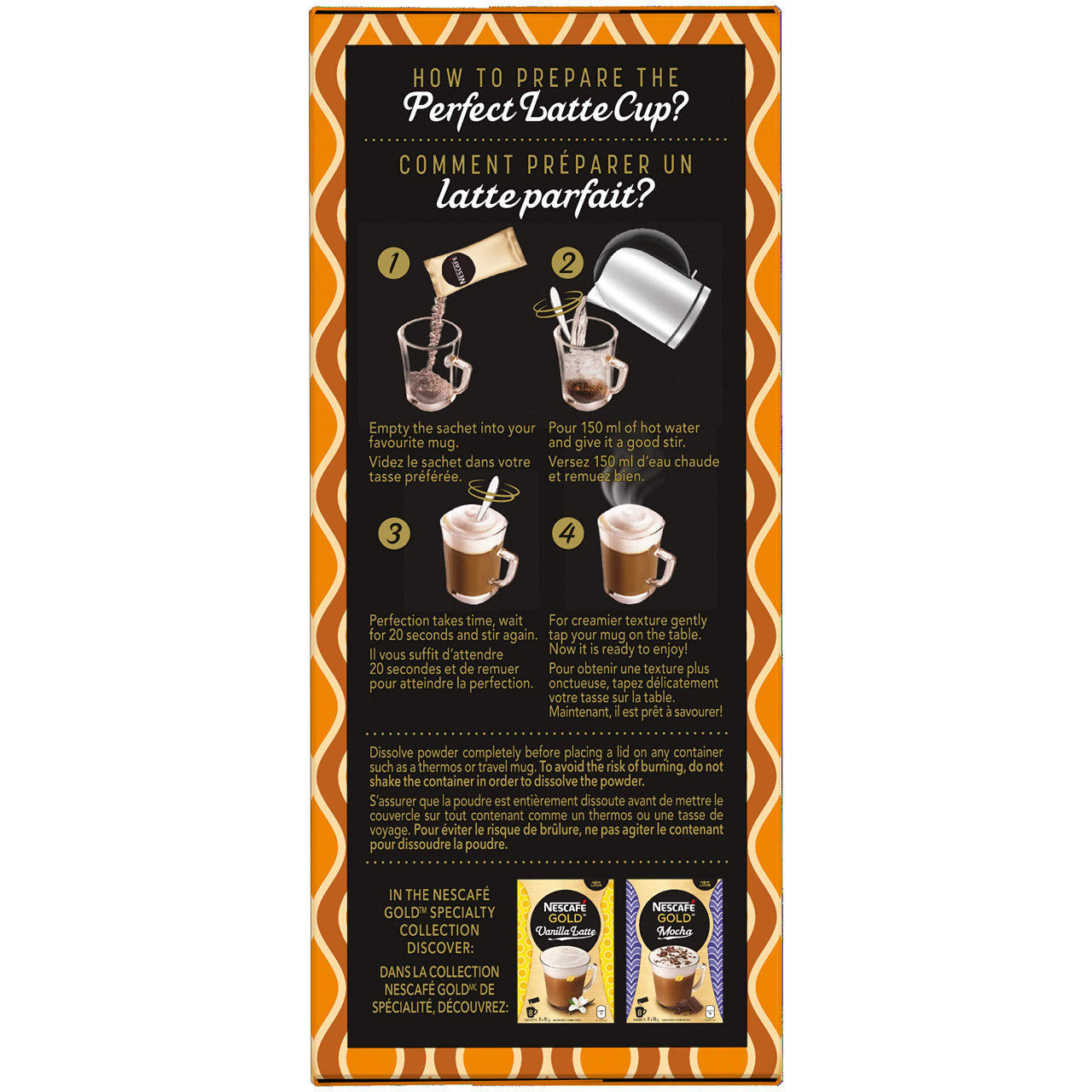 NESCAFE Gold, Toffee Nut Latte Coffee, 8 X 14 g, 6 Count, {Imported from Canada}