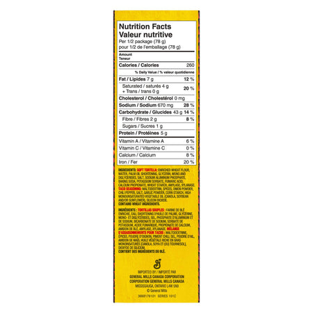 Old El Paso Tacos For Two Hard Taco Dinner Kit, 155g/5.5 oz., {Imported from Canada}