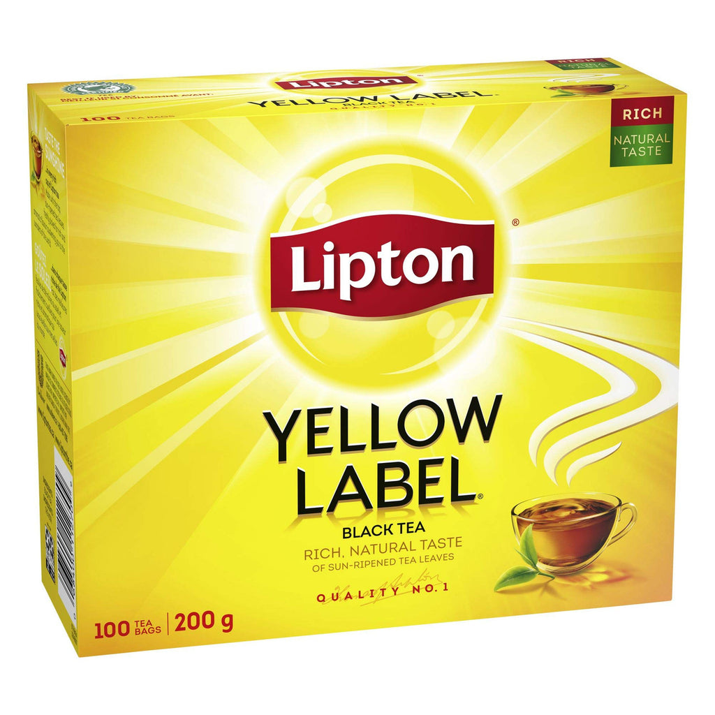 Lipton Yellow Label Tea, 200g/7.1oz - (100pk) {Imported from Canada}