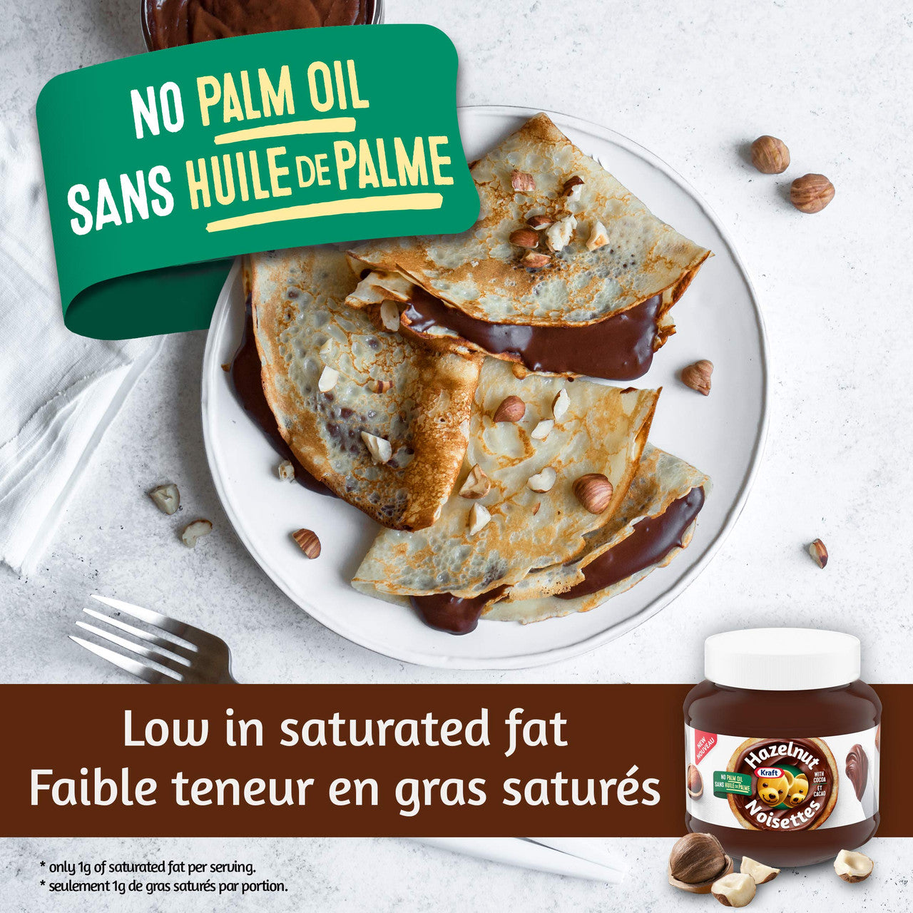 Kraft Hazelnut Spread with Cocoa, 725g/25.6 oz., {Imported from Canada}