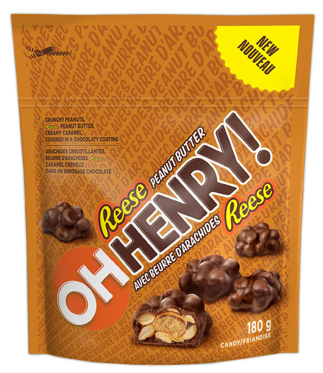 OH HENRY! Bite Sized Pieces with REESE Peanut Butter 180g/6.3oz {Imported from Canada}