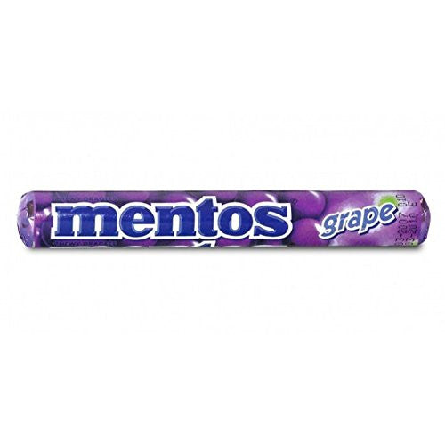 MENTOS Grape Flavor - 20 rolls x 37.5g/1.3oz.(Per Roll), {Imported from Canada}
