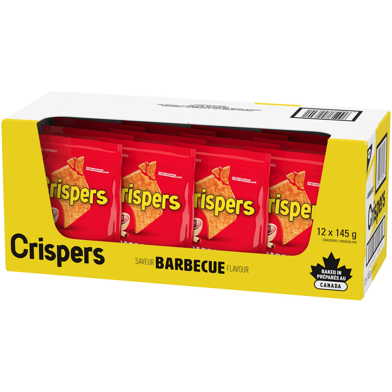 Christie Crispers, Barbecue Crackers, 145g/5.1 Ounce, (12 Pack) {Imported from Canada}