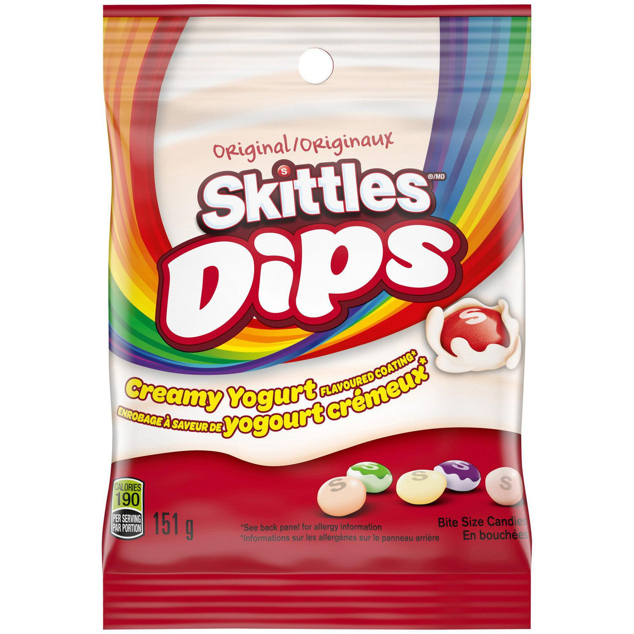 Skittles Dips Yogurt Covered Chewy Candy 151g/5.3 oz {Imported from Canada}