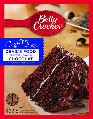 Betty Crocker Super Moist Chocolate Cake Mix, 432g / 15.25 Oz - 4pk, {Canadian}
