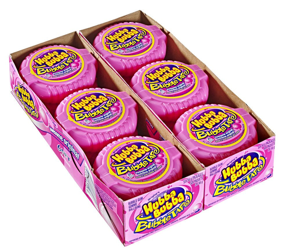 Hubba Bubba Bubble Tape, Awesome Original, 6 Feet of Gum, (12pk) {Canadian}