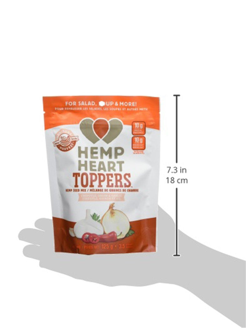 Manitoba Harvest Hemp Hearts Toppers, Chipotle, Onion & Garlic, 4.4oz; with 10g of Protein & Omegas, 4g of Fiber per Serving, Non-GMO