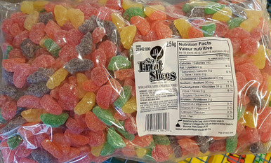 Allan Sour Fruit Slices Gummy Candy,  2.5kg (5.5lbs) {Imported from Canada}