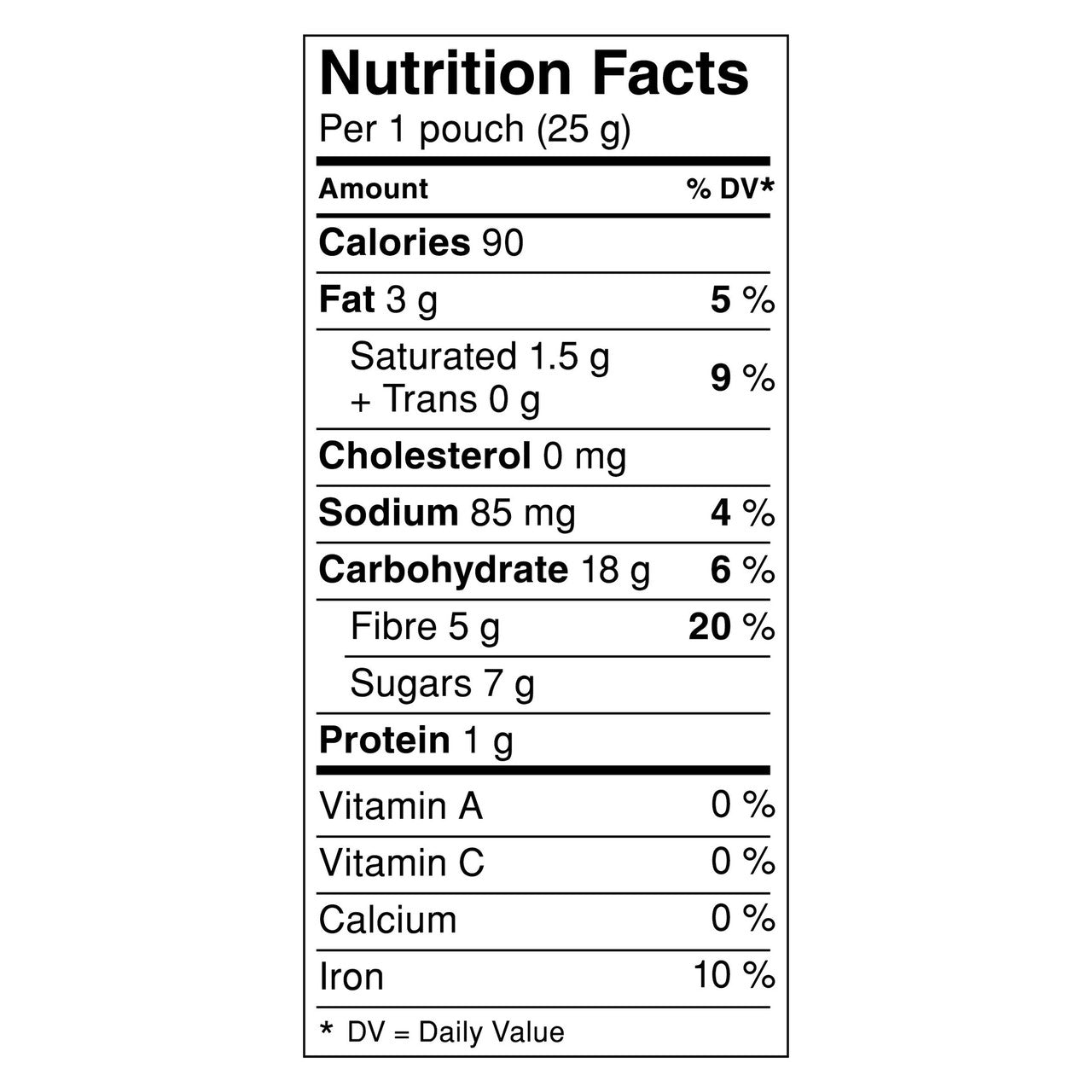 Fibre 1 Chocolatey Fudge Brownies, 5-Count, 125g/4.4oz., {Imported from Canada}