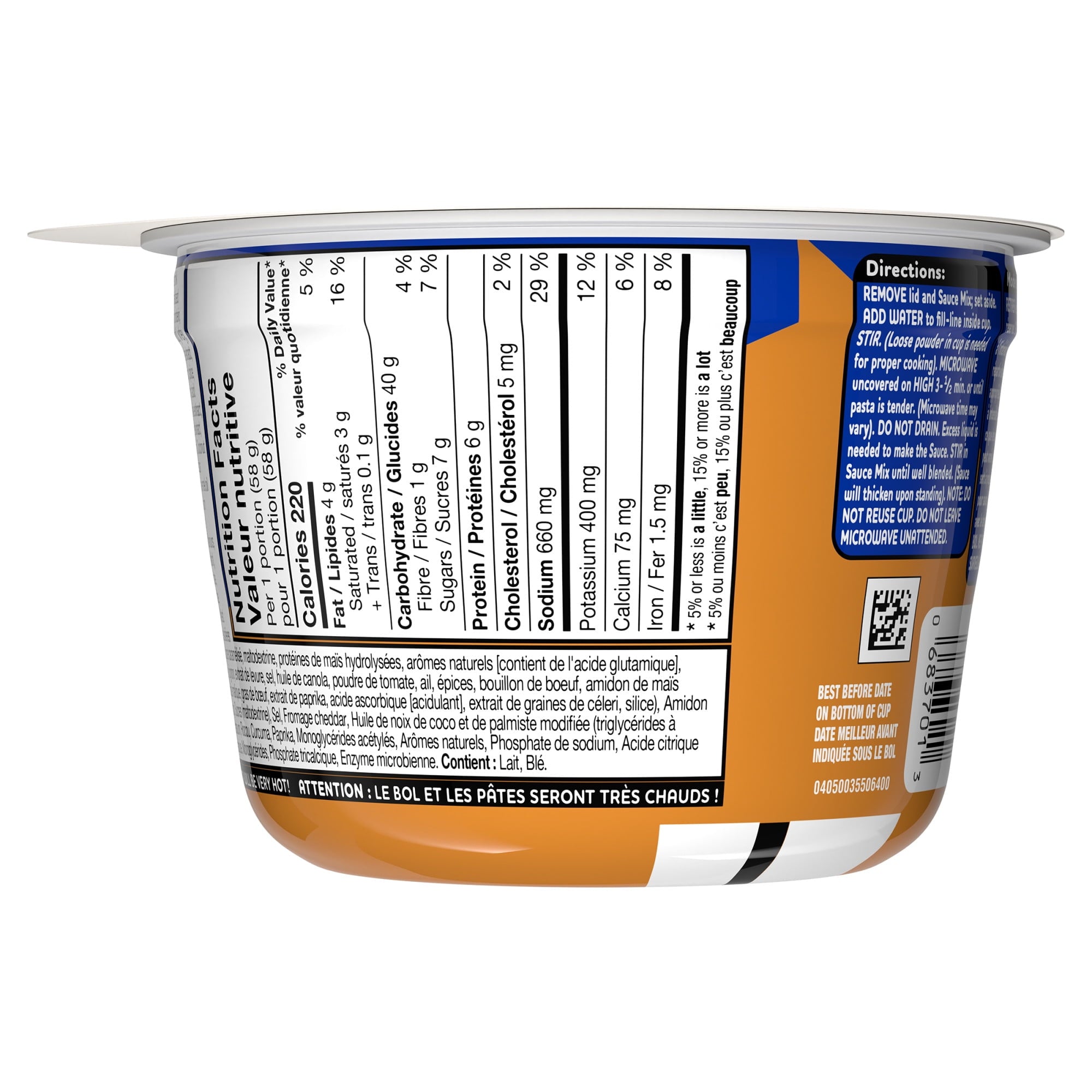 KD Kraft Dinner Poutine Flavor Snack Cups – 58g (2 oz) - Back ide