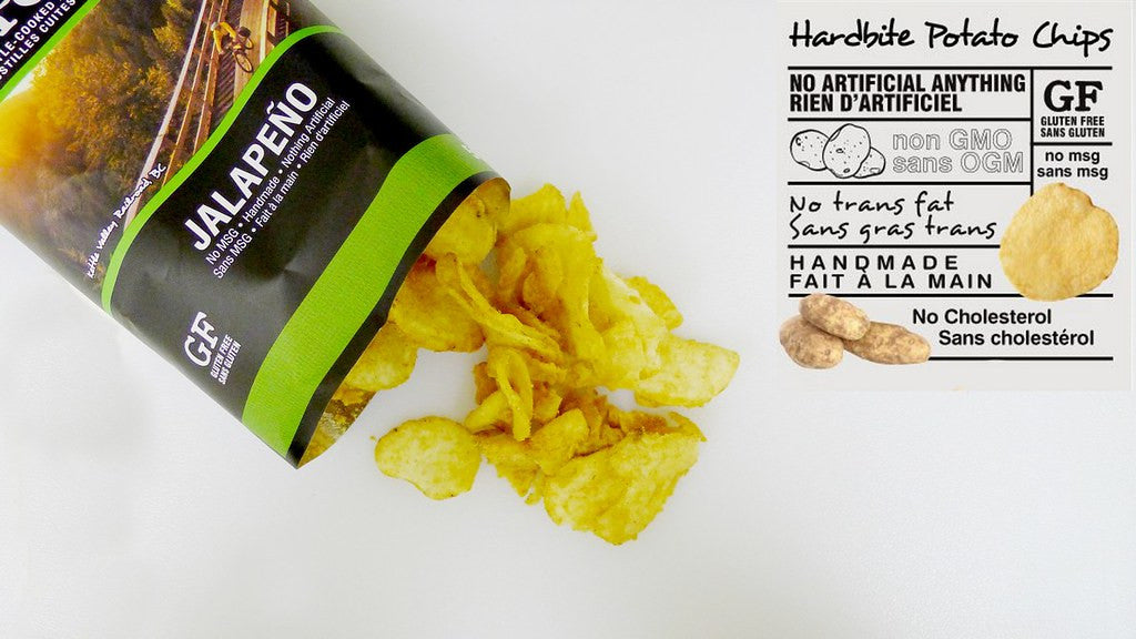 Hardbite Jalapeno Natural Potato Chips, 150g/5.3oz., {Imported from Canada}