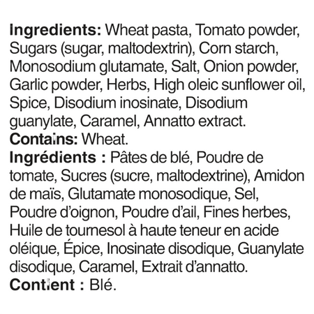 Knorr Marinara Sidekicks Ingredients Label