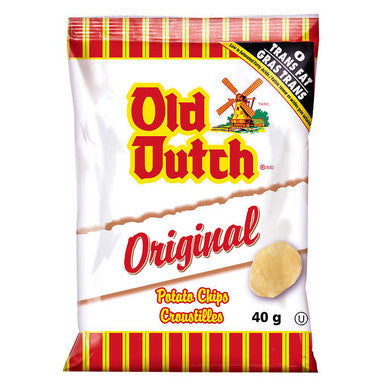 Old Dutch Original Flavour 40g/1.4oz bag of Chips, (Imported from Canada)