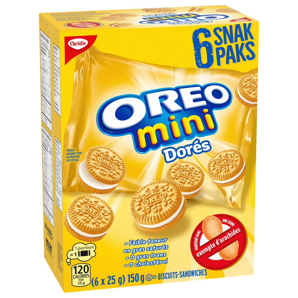 Oreo Golden Mini Cookies, (6 Pouches), 150g/5.3 oz