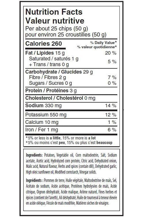 Old Dutch Potato Chips, Dill Pickle, 220g/7.8 oz.{Imported from Canada}