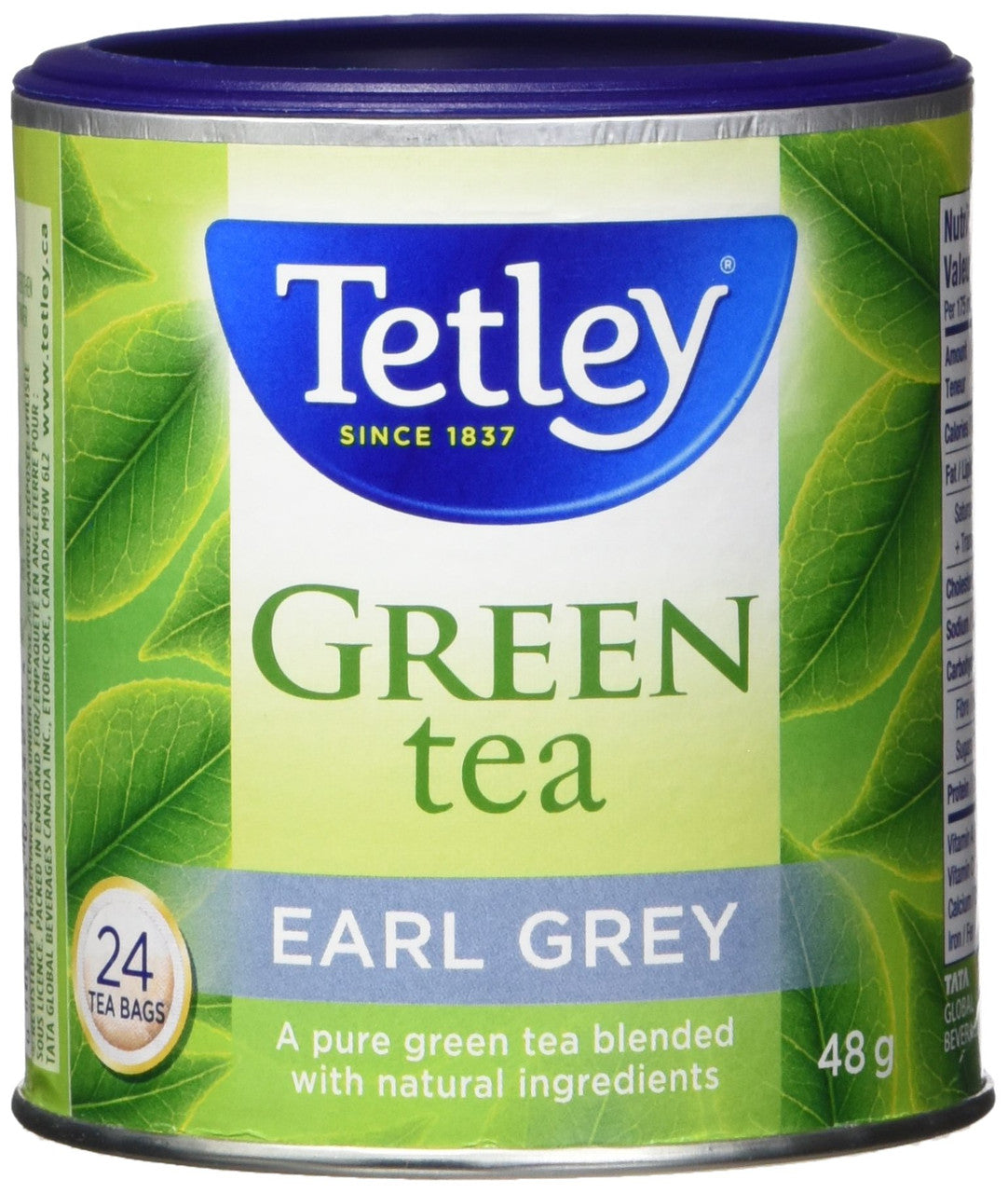Tetley Tea Earl Grey Green Tea, 24-Count, 48g/1.7oz (Imported from Canada)