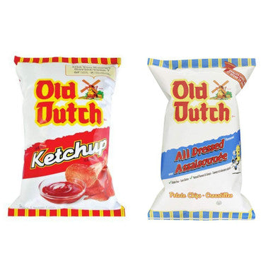 Old Dutch Ketchup Chips Old Dutch All Dressed Chips 1 Bag of Each (2 x) Bundle {Imported from Canada}