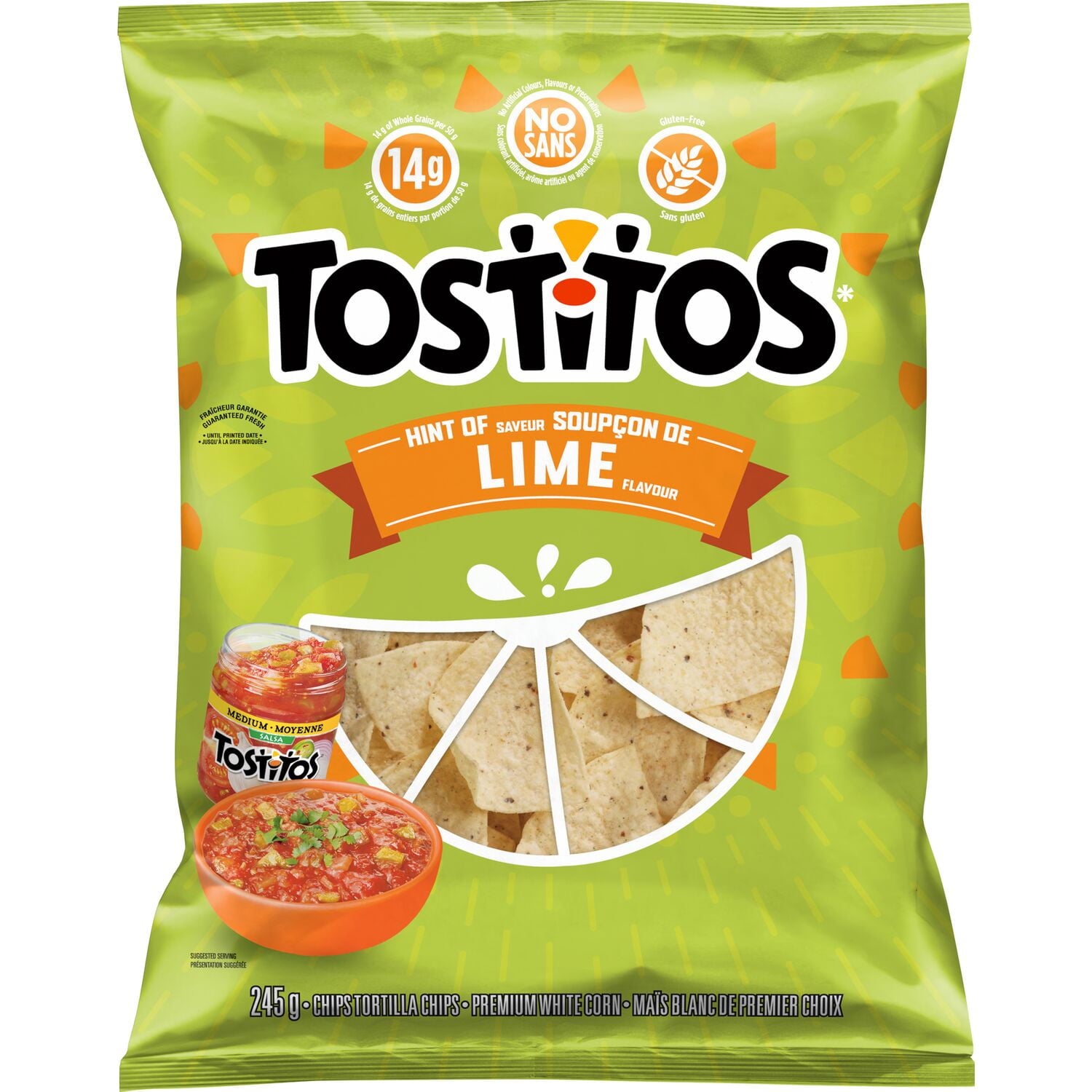 Tostitos Hint of Lime Flavor Tortilla Chips 245g/8.6 oz