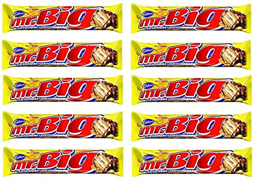 Mr. Big Chocolate Bars, 600g/60g Each BAR, (10 Pack), {Imported from Canada}