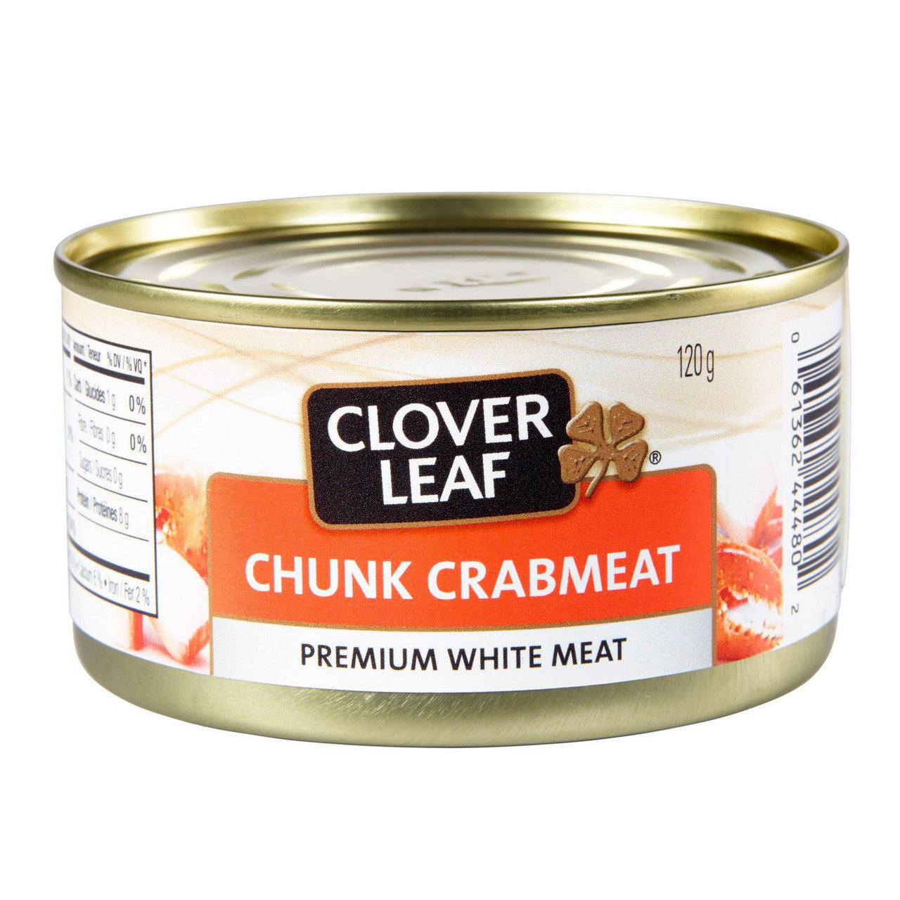 Clover Leaf Chunky Crabmeat, premium white meat, 120g/4.2 oz., (Imported from Canada)