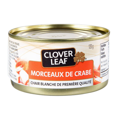 Clover Leaf Chunky Crabmeat, premium white meat, 120g/4.2 oz., (Imported from Canada)