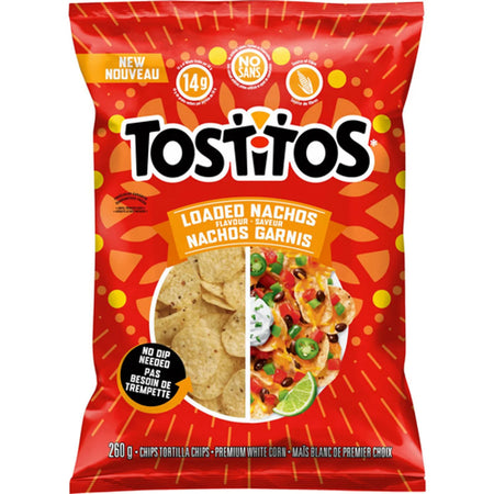 Tostitos Loaded Nacho Tortilla Chips, 260g/9.2 oz. - Front