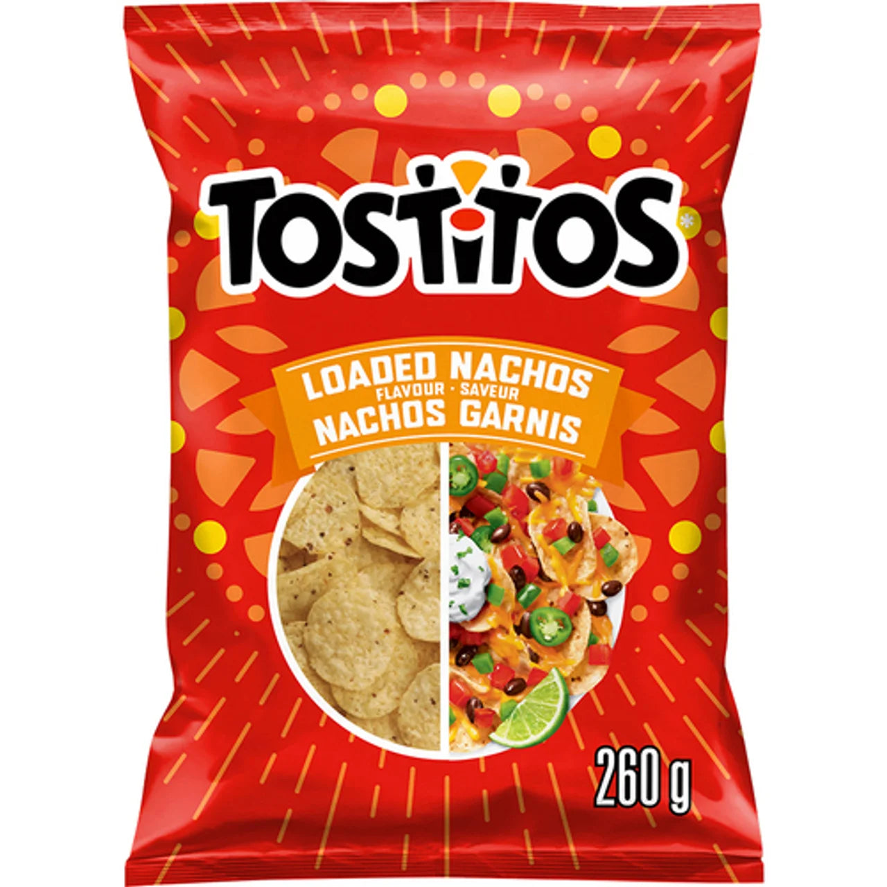 Tostitos Loaded Nacho Tortilla Chips, 260g/9.2 oz. - Front