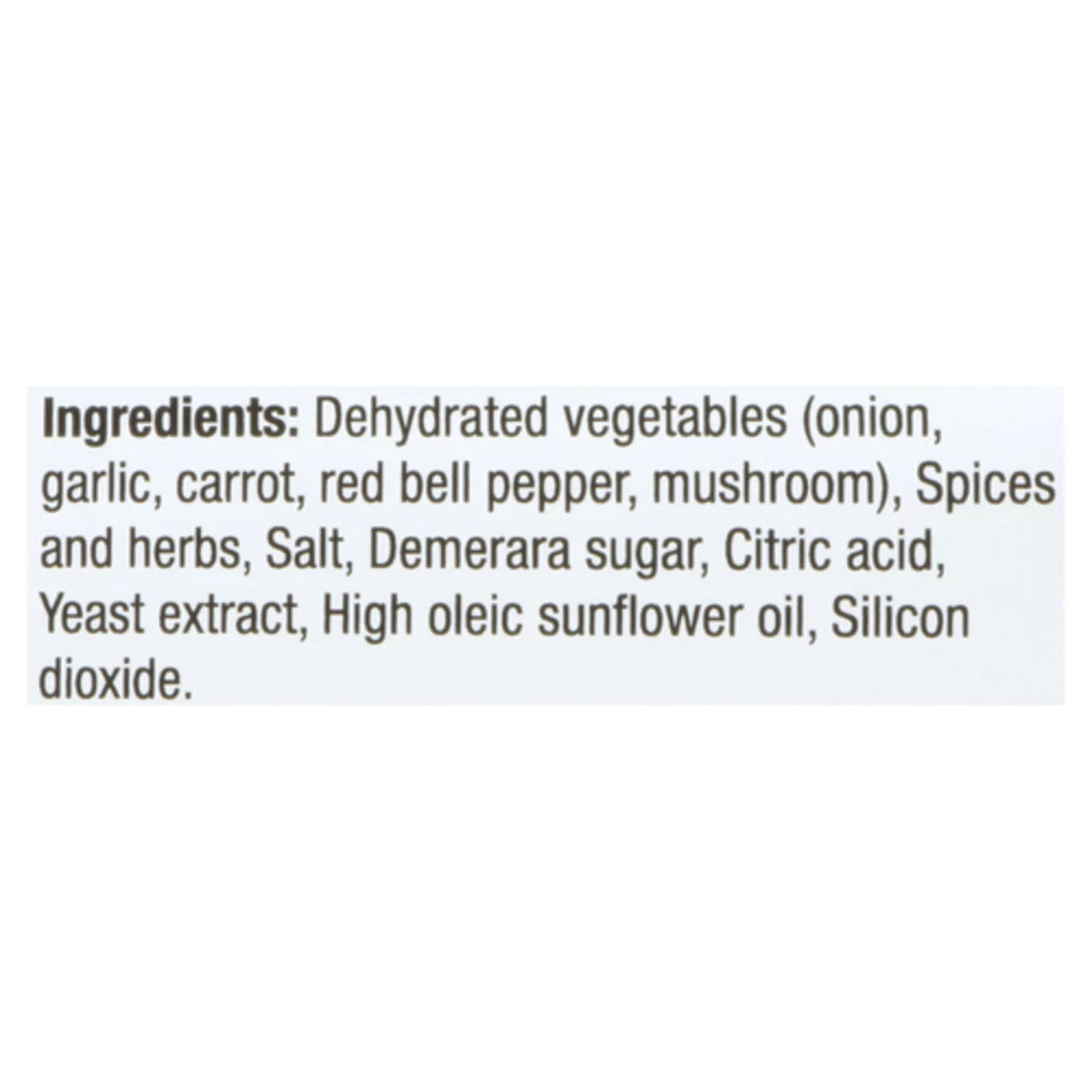 Club House One Sheet Pan Farmer's Market Chicken & Vegetable Seasoning Mix – 36g / 1.2 oz - Ingredients Label