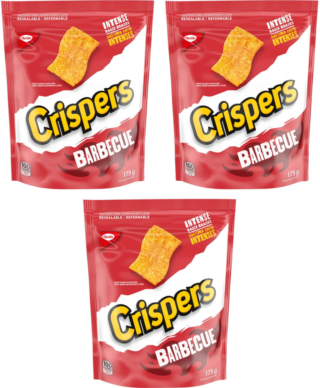 Christie Crispers Barbecue, 175g/6.2 oz., Pack of 3, {Imported from Canada}