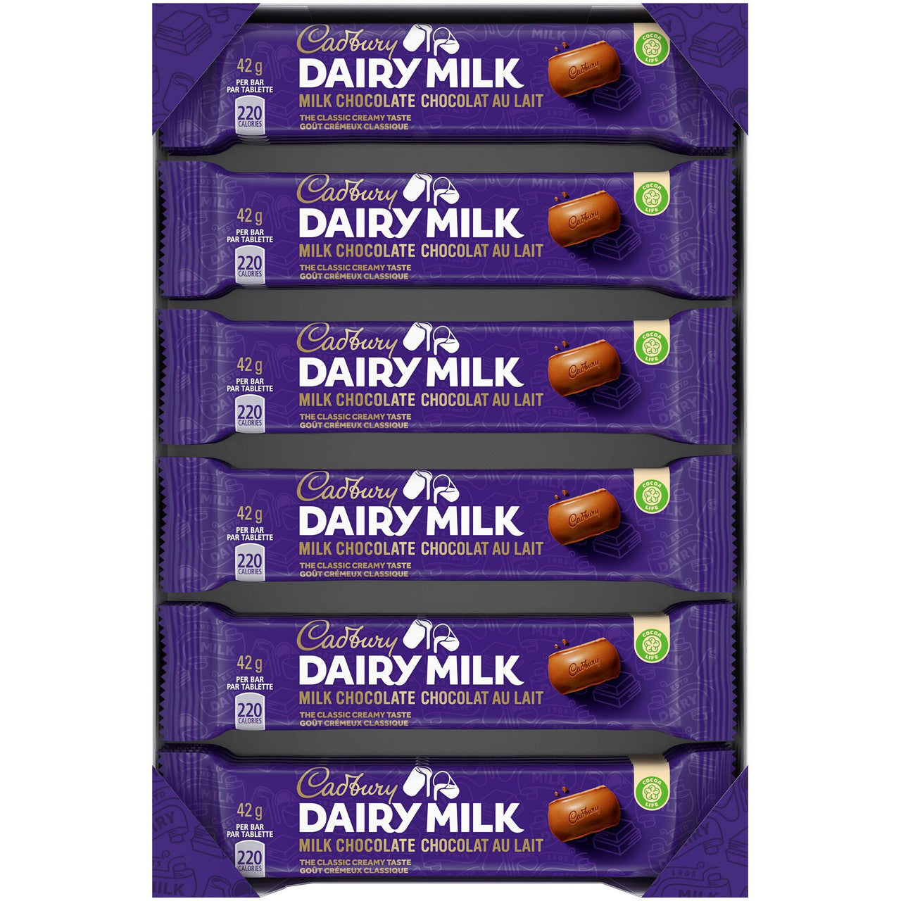 Cadbury Dairy Milk Chocolate - 24x42g {Imported from Canada}