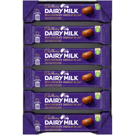 Cadbury Dairy Milk Chocolate - 24x42g {Imported from Canada}