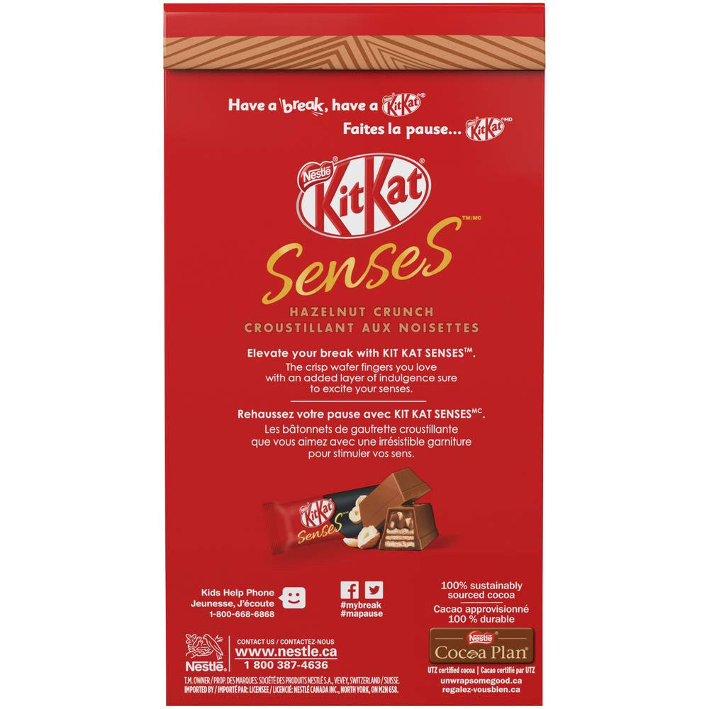 Nestle KitKat Senses Hazelnut Crunch Boutique Bag, 157g/5.5oz., {Imported from Canada}