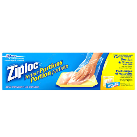 Ziploc Perfect Portions Freezer Bag, 75 Count, {Imported from Canada}