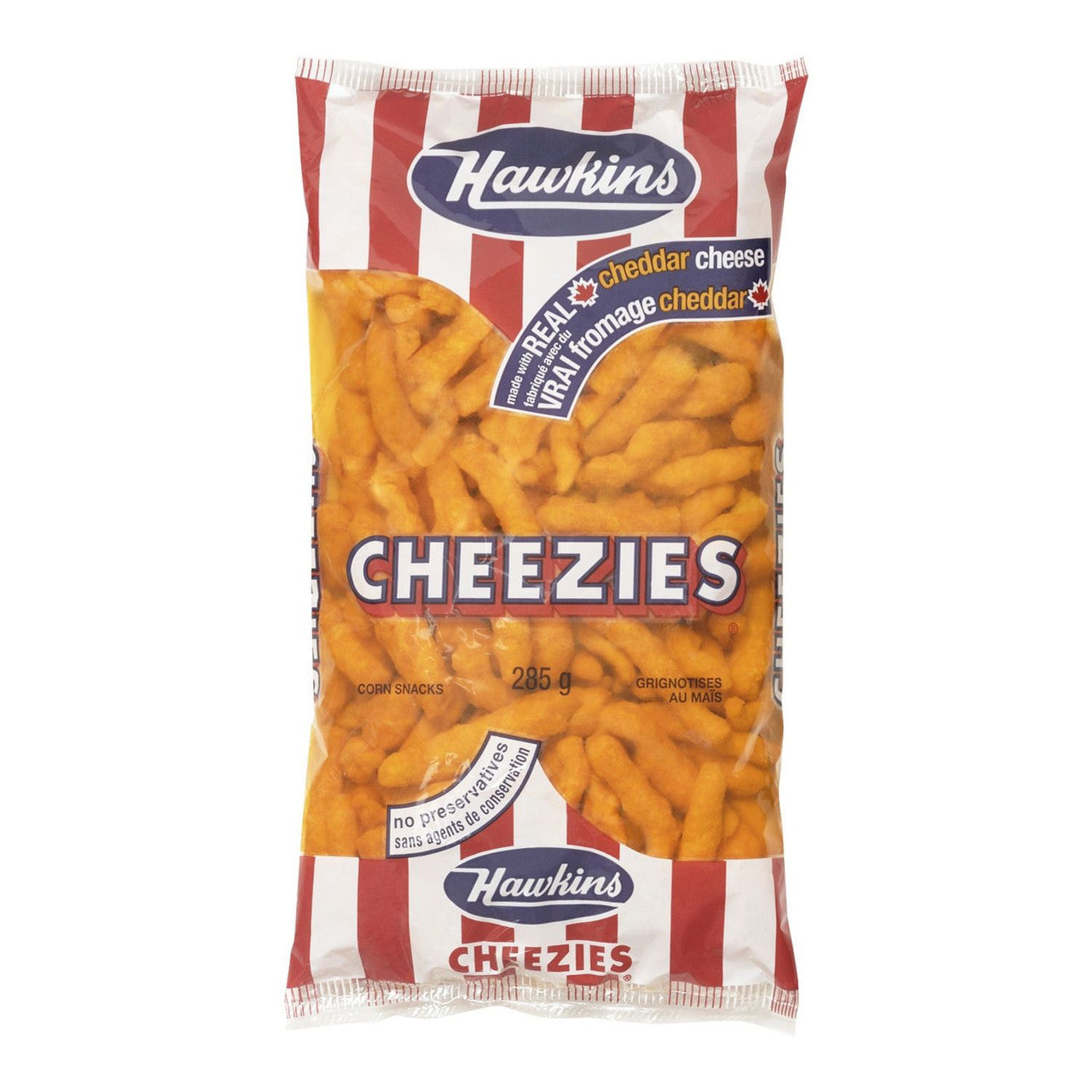 Hawkins Real Cheddar Cheezies (2pk) 285g/10 oz.,Bags  {Imported from Canada}
