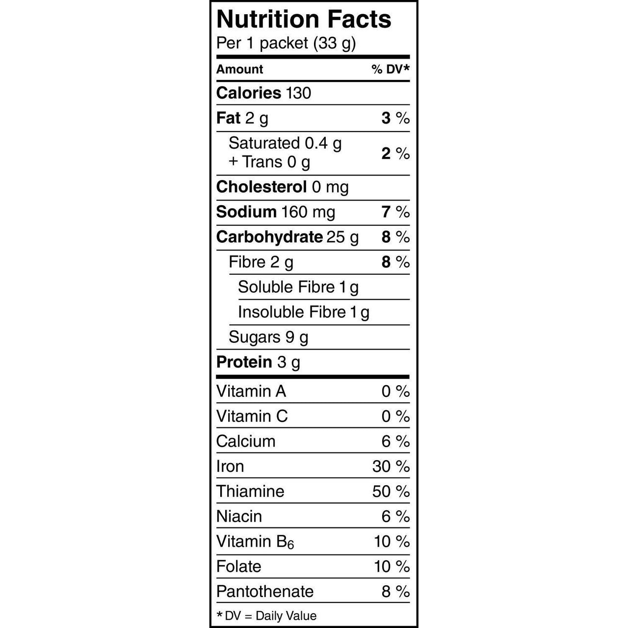 Quaker Peaches & Cream Flavor Instant Oatmeal, 8 packets, 264g/9.2 oz. Box (Imported from Canada)