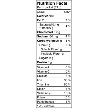 Quaker Peaches & Cream Flavor Instant Oatmeal, 8 packets, 264g/9.2 oz. Box (Imported from Canada)