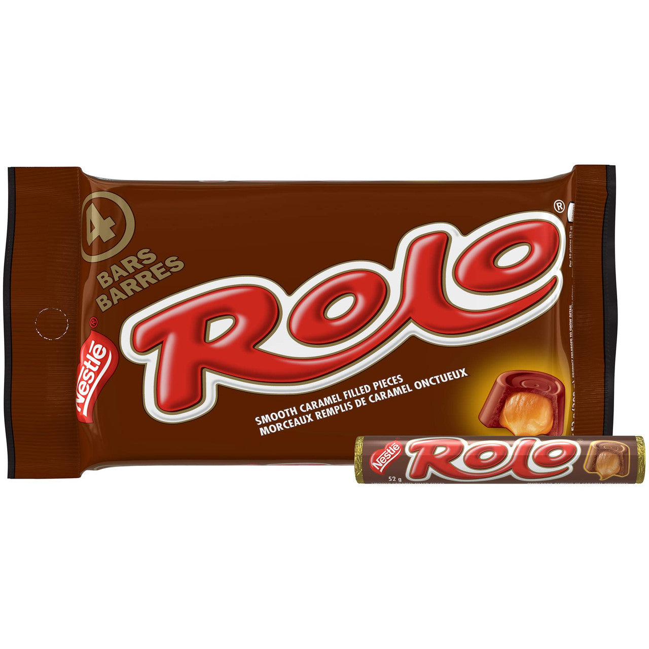 Nestle Rolo Caramel Multipack 4 x 52g/1.8 oz., {Imported from Canada}