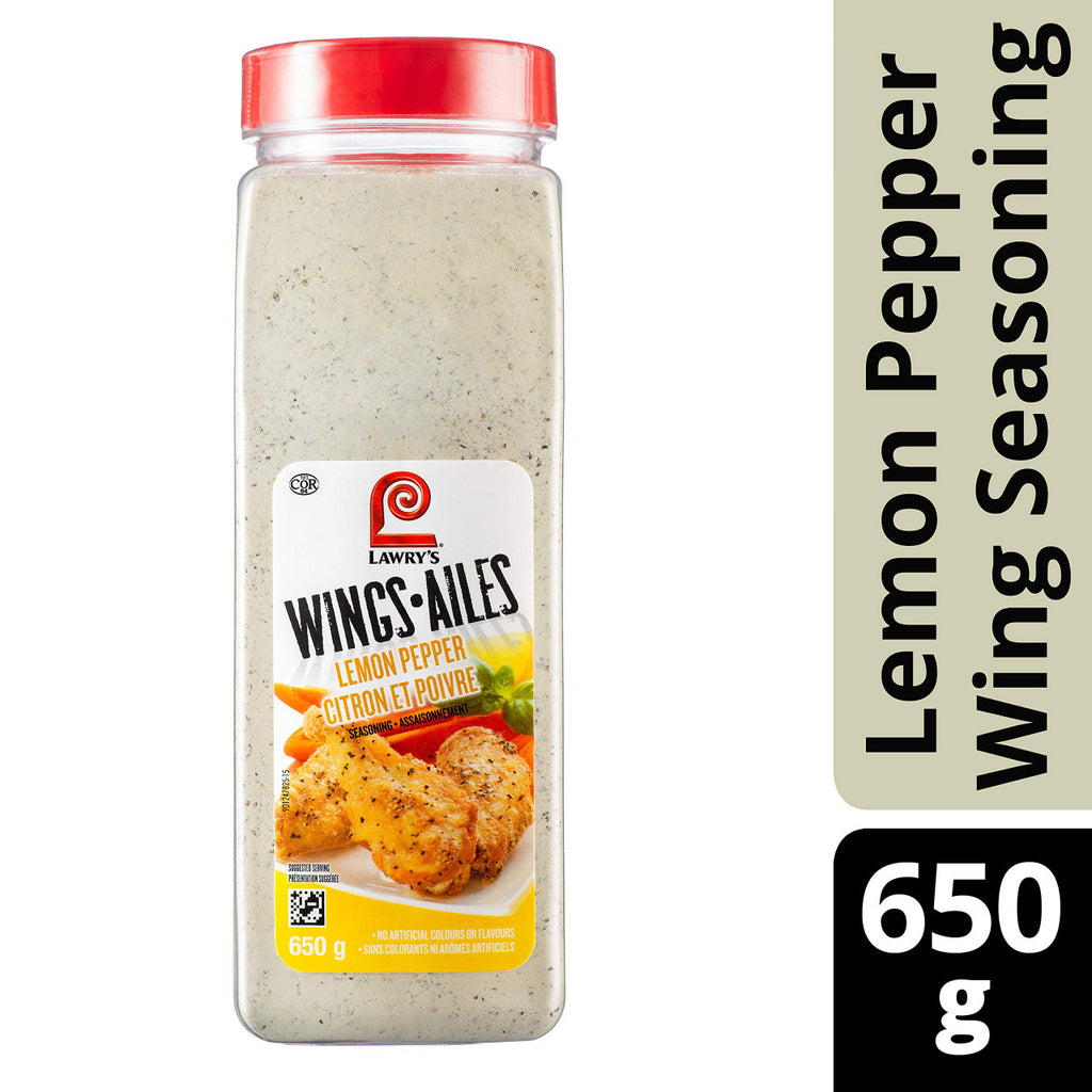 Lawry's Wing Seasoning, Lemon Pepper, 650g/22.9 oz., {Imported from Canada}