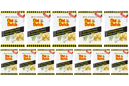 Old Dutch Sour Cream 'n Onion Potato Chips, 40g/1.4 oz., (12 Pack) {Imported from Canada}