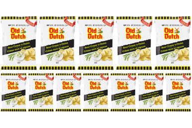 Old Dutch Sour Cream 'n Onion Potato Chips, 40g/1.4 oz., (12 Pack) {Imported from Canada}