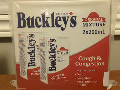 Buckley's Cough & Congestion Syrup Original 2x200ml {Imported from Canada}