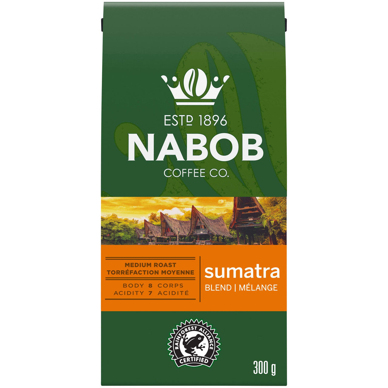 Nabob Ground Coffee, Sumatra Blend Medium Roast, 300g {Imported from Canada}