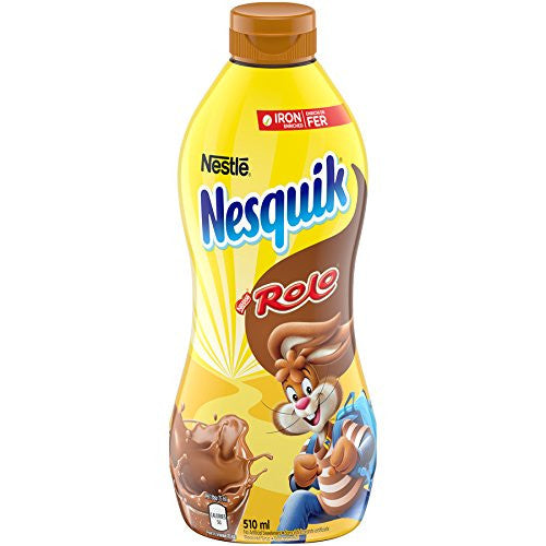 Nestle Nesquik Rolo Flavored Syrup Mix, 510ml/17.9 fl.oz, {Imported from Canada}