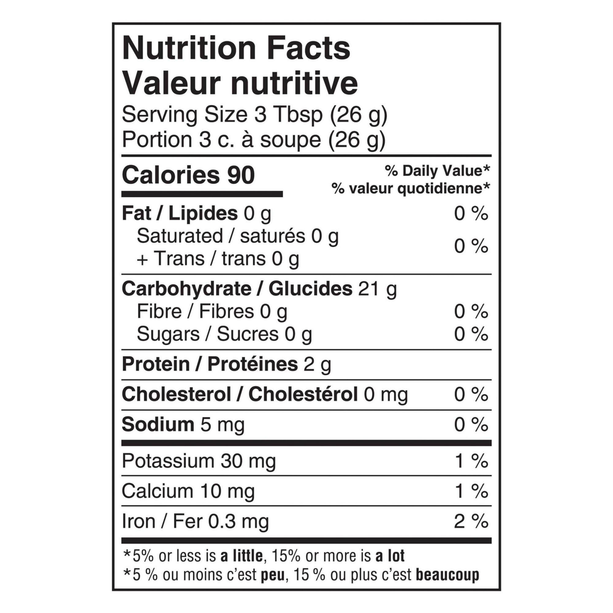 Robin Hood Gluten Free All Purpose Flour Blend, 907g/32oz - Nutrition Facts